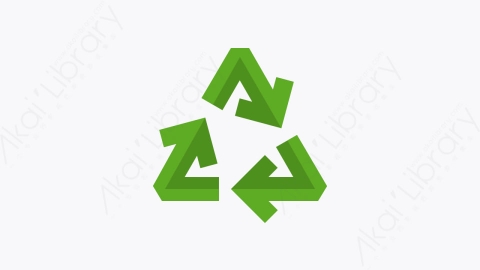 图片素材-007-回收recycle扁平卡通箭头元素图标
