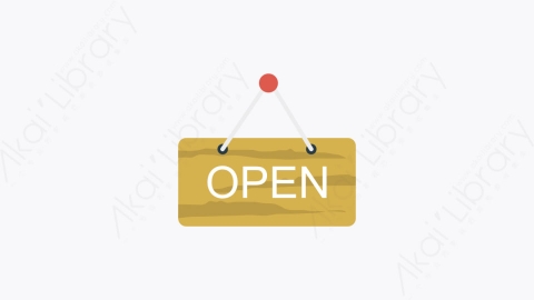 图片素材-0077-打开open卡通扁平信息媒体广告元素图标