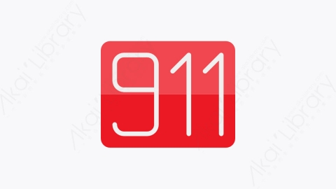 图片素材-008-911报警电话_扁平卡通卫生保健元素图标