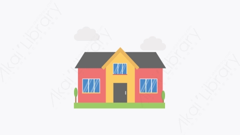 图片素材-008-公寓apartment扁平卡通房屋建筑图标