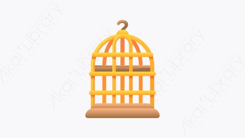 图片素材-008-鸟笼bird_cage扁平卡通Instagram宠物元素图标