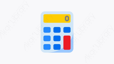图片素材-008-计算器calculator扁平卡通Office元素图标