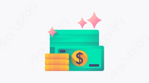图片素材-008-现金cash扁平卡通加密货币元素图标
