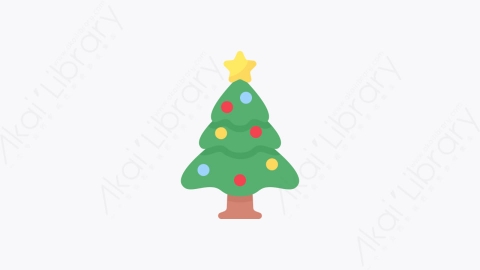图片素材-008-圣诞树christmas_tree扁平卡通圣诞节元素图标