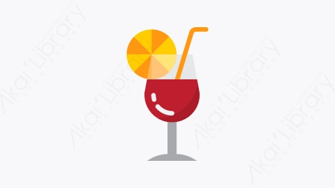 图片素材-008-鸡尾酒cocktail扁平卡通派对元素图标
