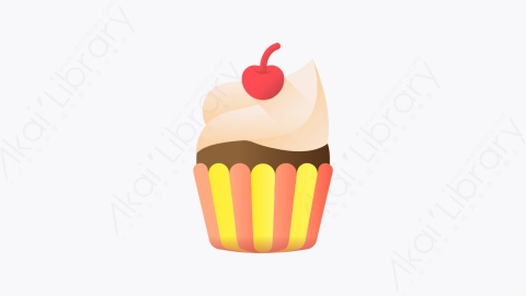 图片素材-008-杯形蛋糕cupcake扁平卡通糖果店元素图标