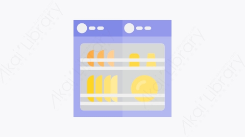 图片素材-008-洗碗机dishwasher扁平卡通家用电器元素图标