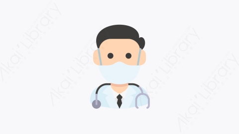 图片素材-008-医生doctor扁平卡通Covid头像元素图标