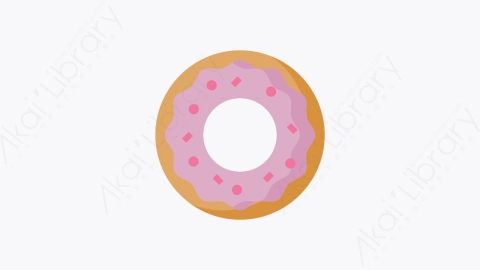 图片素材-008-甜甜圈donuts扁平卡通面包店元素图标