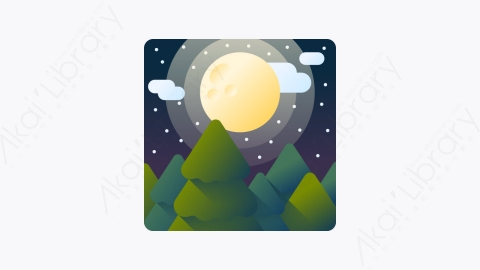 图片素材-008-森林forest扁平卡通景观元素图标