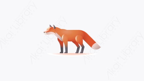 图片素材-008-狐狸fox卡通动物元素图标
