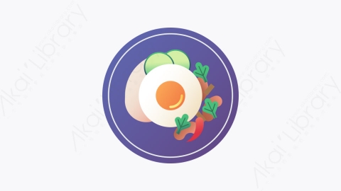 图片素材-008-煎蛋fried_egg扁平卡通泰国食品图标