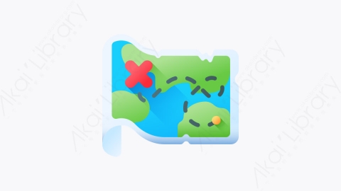 图片素材-008-地图map扁平卡通海洋元素图标