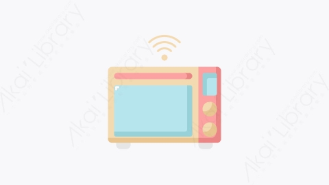 图片素材-008-微波炉microwave扁平卡通物联网图标
