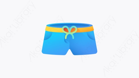 图片素材-008-短裤shorts扁平卡通Instagram故事旅行元素图标