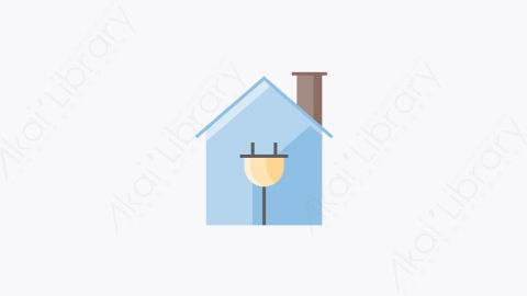图片素材-008-智能住宅smart_house扁平卡通生态元素图标
