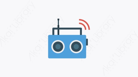 图片素材-0088-收音机radio卡通扁平信息媒体广告元素图标