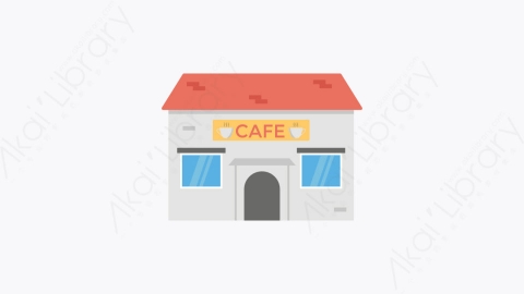 图片素材-009-咖啡厅cafe扁平卡通城市地图元素图标