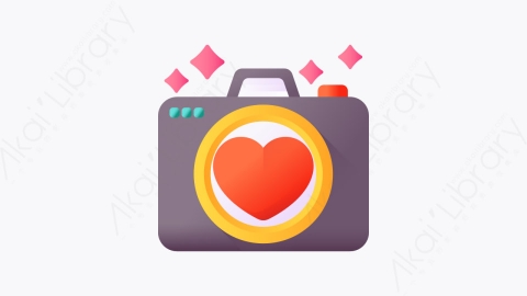 图片素材-009-摄像机camera扁平卡通情人节元素图标