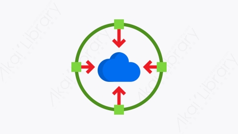 图片素材-009-云端cloud扁平卡通数据和网络管理元素图标