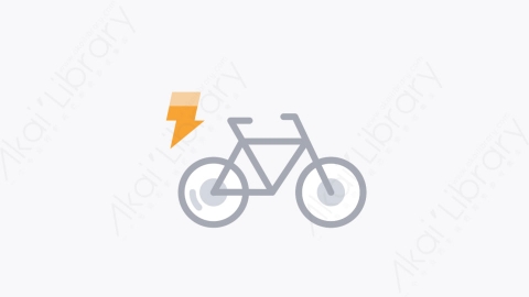 图片素材-009-电动自行车electric_bike扁平卡通生态元素图标