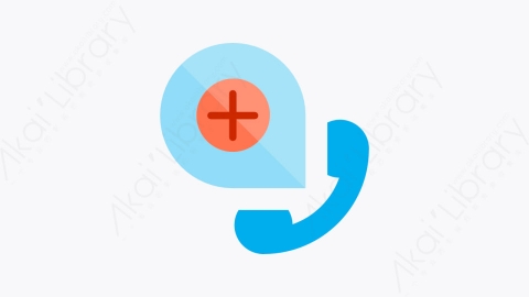 图片素材-009-紧急呼叫emergencycall扁平卡通卫生保健元素图标