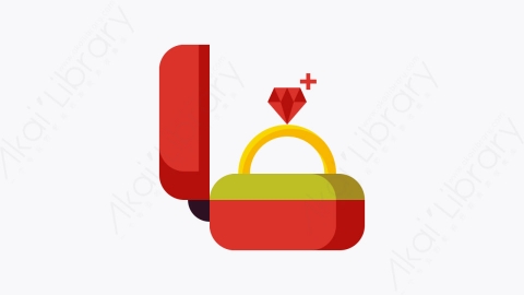 图片素材-009-戒指engagement_ring扁平卡通事件元素图标