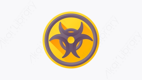图片素材-009-病毒标志epidemic扁平卡通冠状病毒元素图标