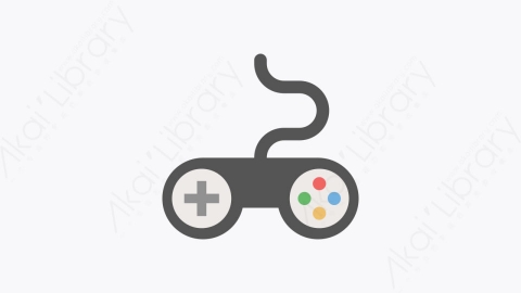 图片素材-009-游戏板gamepad扁平卡通虚拟现实图标