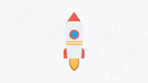 图片素材-009-火箭rocket扁平卡通交通工具图标元素