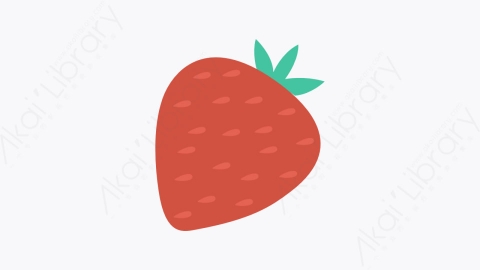 图片素材-009-草莓strawberry扁平卡通食物和饮料图标元素