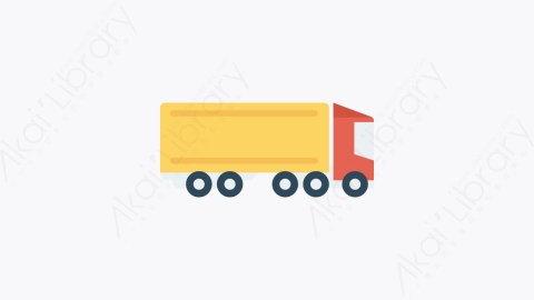 图片素材-009-卡车-7truck扁平卡通交通工具汽车元素图标