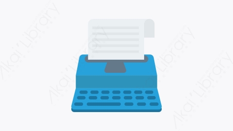 图片素材-009-打字机typewriter扁平卡通SEO和营销图标元素