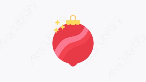 图片素材-010-装饰bauble扁平卡通圣诞节元素图标