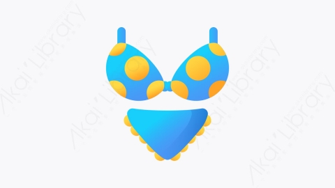 图片素材-010-比基尼bikini扁平卡通Instagram故事旅行元素图标