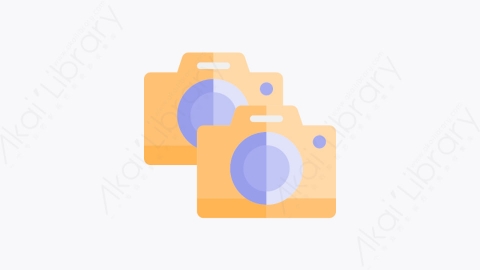 图片素材-010-摄像机cameras扁平卡通照片和视频元素图标