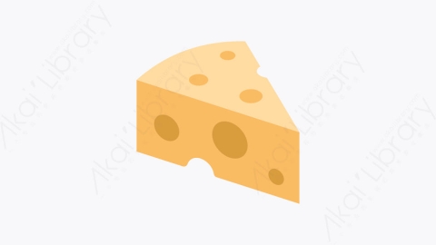 图片素材-010-奶酪cheese扁平卡通早餐图标