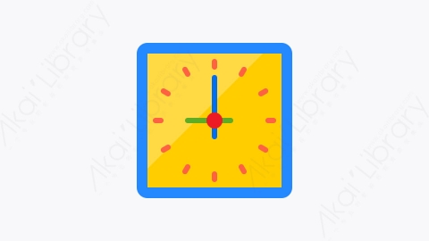 图片素材-010-时钟clock扁平卡通时间时钟钟表元素图标