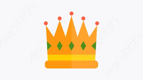 图片素材-010-皇冠crown扁平卡通派对元素图标