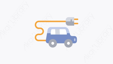 图片素材-010-电动车electric_car扁平卡通生态元素图标
