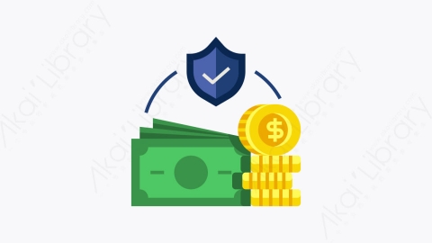 图片素材-010-财务finance扁平卡通金钱和金融的元素图标