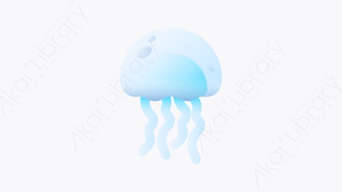 图片素材-010-水母jellyfish扁平卡通海洋元素图标