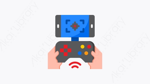 图片素材-010-操纵杆joystick扁平卡通物联网元素图标