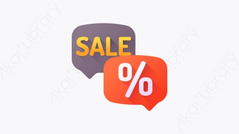 图片素材-010-销售sales扁平卡通黑色星期五元素图标