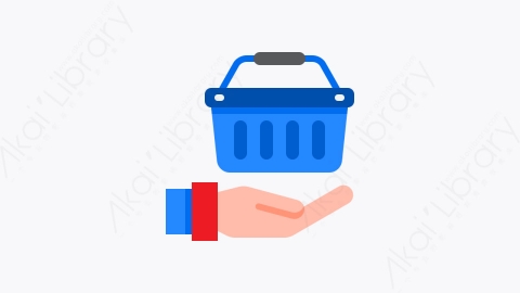 图片素材-010-购物篮shopping_basket扁平卡通电子商务和购物元素图标