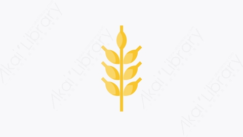 图片素材-010-小麦wheat扁平卡通面包店元素图标