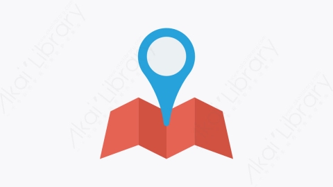 图片素材-0103-地图-4map卡通扁平地图和导航元素图标