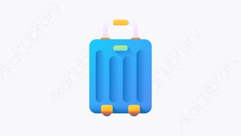 图片素材-011-行李baggage扁平卡通Instagram故事旅行元素图标
