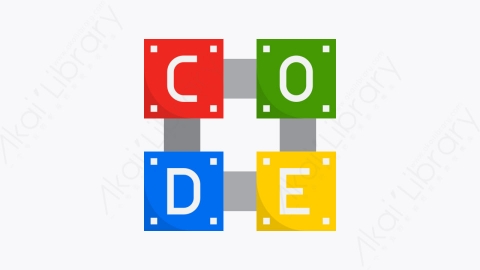 图片素材-011-代码code扁平卡通学校和教育的元素图标