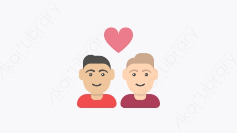图片素材-011-联轴器couple扁平卡通情人节元素图标